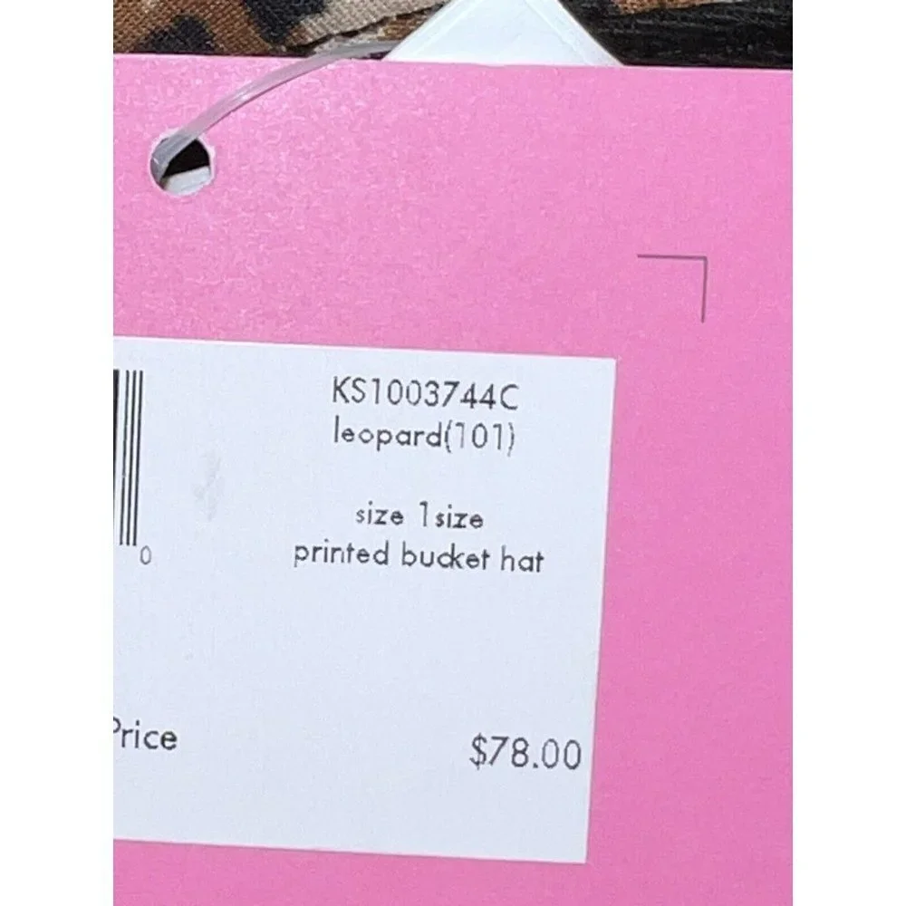 NWT KATE SPADE Womens Printed Bucket Hat One Size Leopard Print